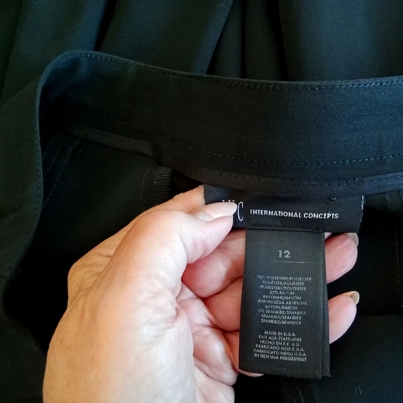 INC International Concepts Black Flared Skirt 12 - Picture 3 of 6